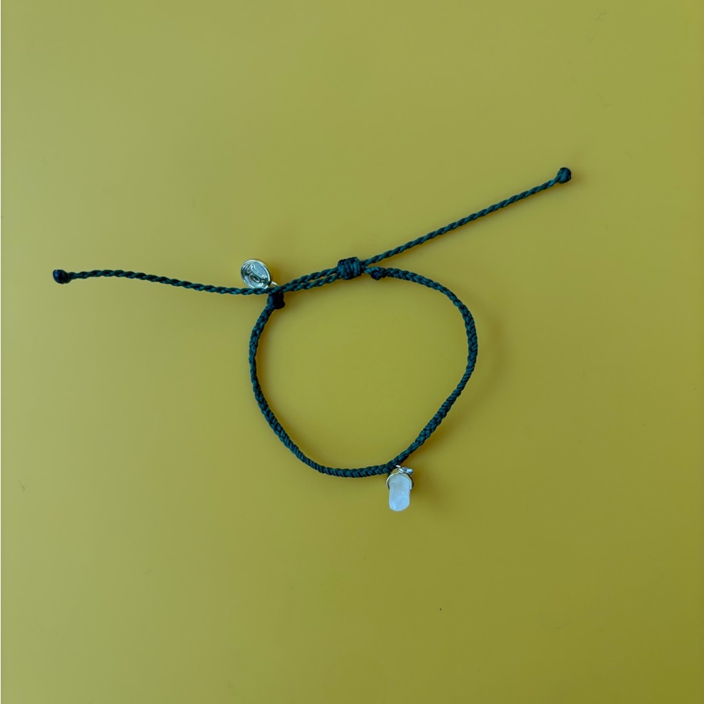 Pura Vida Green Bracelet with Crystal